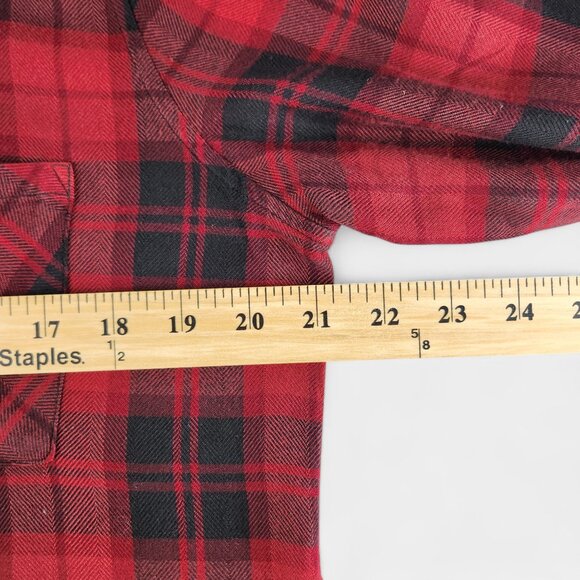Rails Hunter Plaid Shirt Women's Large Crimson Pitch 100% Rayon Button Down - Picture 10 of 14
